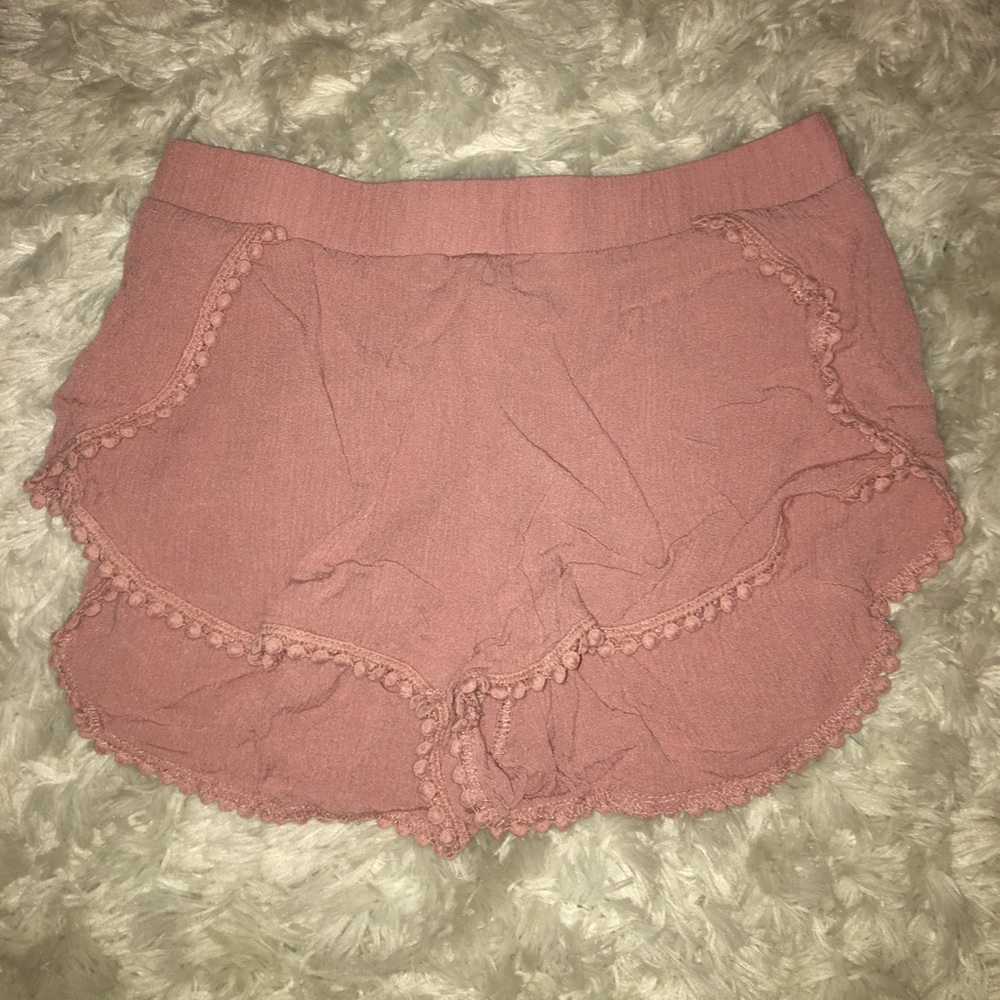 Pink boho shorts